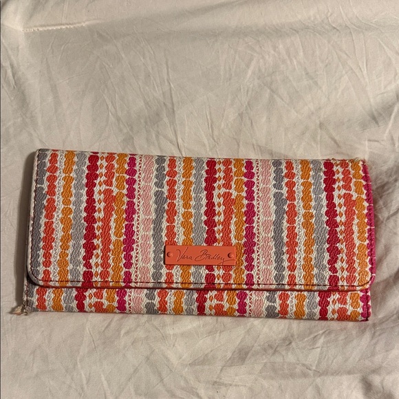 Vera Bradley Handbags - Vera Bradley Pink and Orange Striped Wallet